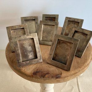Place Card Vintage Picture Frame or Napkin Rings Set of 8 - Name Cards, Initials